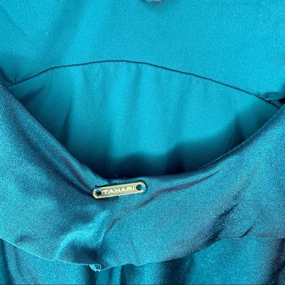 Tahari peacock teal ruffle one piece bikini small - Picture 5 of 10